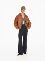 Bold Lambskin Jacket Khaki (2)