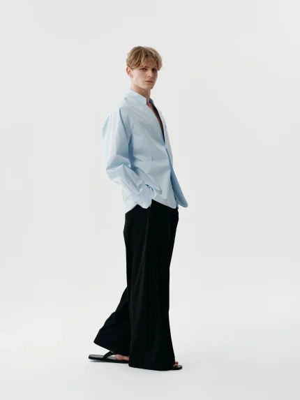 Cut Collar Shirt Sky Blue (2)