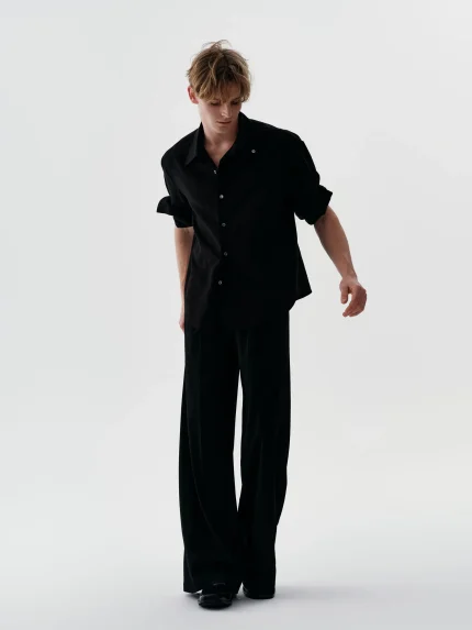 Echo Fold Shirt Black (2)