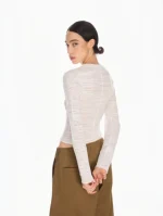 Sculpted Panel Tee Angora Grey (1)